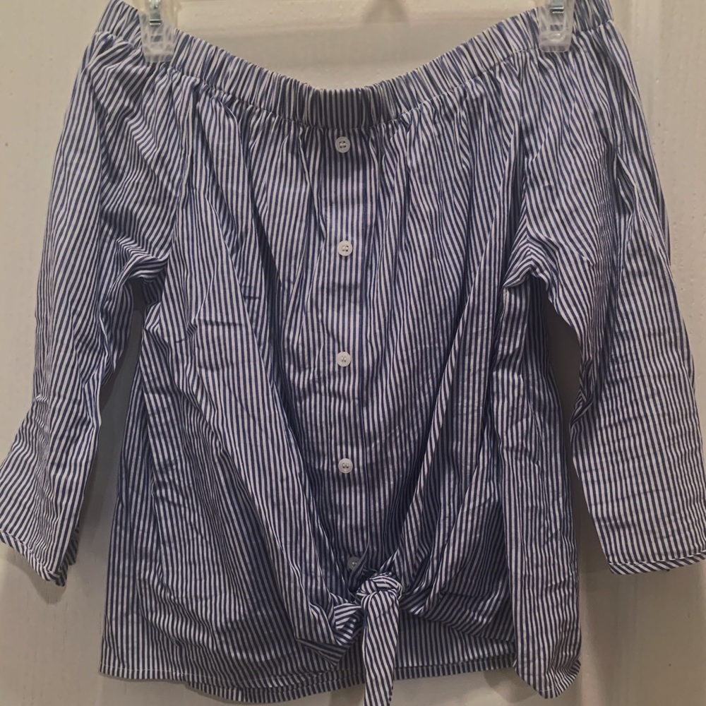Striped Off-the-shoulder Top